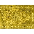 thumbnail image 1 of Ahgly Company Machine Washable Indoor Rectangle Persian Yellow Traditional Area Rugs, 2' x 4', 1 of 4