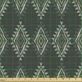 thumbnail image 2 of Boho Upholstery Fabric by the Yard, Inspired Rhombus Pattern with Ornament Earth Tones, Decorative Fabric for DIY and Home Accents, Dark Taupe Grey Dark Tan by Ambesonne, 2 of 5