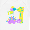 thumbnail image 4 of Inktastic Happy Dinosaur First Birthday-purple Boys or Girls Baby Bodysuit, 4 of 5