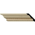 thumbnail image 2 of 4 3/4"H x 4 7/8"P x 6 3/4"F x 94 1/2"L Andrea Rope Carved Wood Crown Moulding, Cherry, 2 of 5