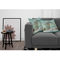 thumbnail image 3 of Ambesonne Retro Throw Pillow Cover 2 Pack, Old Door and Curtain Print, 20", Teal Brown White, 3 of 5