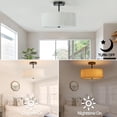 thumbnail image 4 of Ceiling Light Bargeni Semi Flush 31.8cm Pleated Shade, 4 of 6