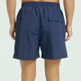 thumbnail image 2 of HOW'ON Men's Casual Elastic Waist Mesh Liner Beach Shorts With Pockets Dark Blue Large, 2 of 5