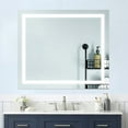 thumbnail image 4 of 36x36 inch LED Lighted Bathroom Mirror with Anti-Fog, with Front and Backlight， Wall Mounted Vanity Mirror with Smart Touch Button, Memory Function, Adjustable Natural light 3 Colors, 4 of 10