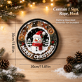 thumbnail image 2 of Christmas Lighted Hanging Sign, Battery‑Operated LED Wall Ornament with Hooks, Illuminated Xmas Decor for Front Door, Porch, Entryway Home Decoration, 2 of 8