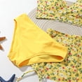 thumbnail image 6 of Girl's 3 Piece Kid Swimsuits Printed Bikini Bathing Suit Swimwear with Cover Up Beach Skirt, Padded, 6 of 8