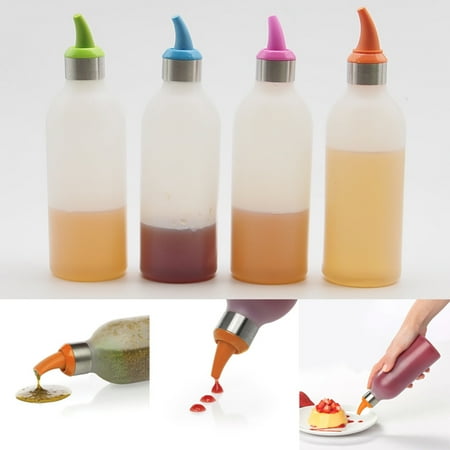 

Kitchen Plastic Squeeze Bottle Condiment Dispenser For Sauce Vinegar Oil Jam Cooking Tools