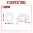 thumbnail image 2 of Cat Shape Eye Glasses Ear Grips, 25 Pairs Anti-Slip Eyeglass Ear Hooks with Box for Sunglasses Ear Hooks, White, 2 of 7