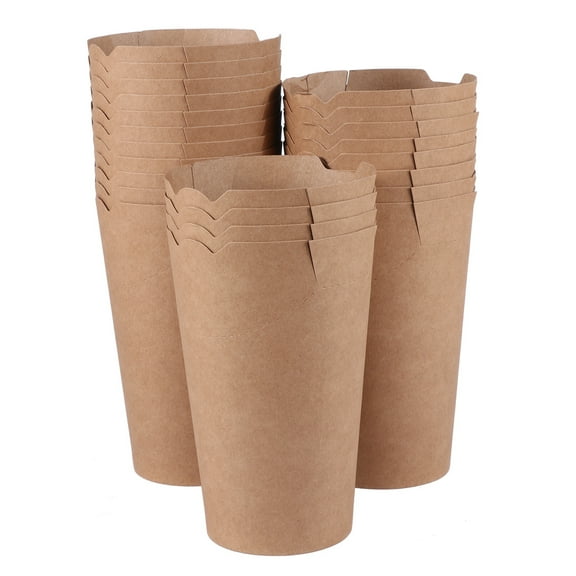 FOMIYES Sealing Paper Cup Brown 50Pcs 5.1x3.1x3.1in
