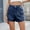 Blue, variant on Womens Cargo Denim Shorts Summer Casual Loose Button Zipper Shorts Womens Short Sleeve Tunic Tops for Leggings Womens Hiking Shorts Womens Cut off Jean Shorts