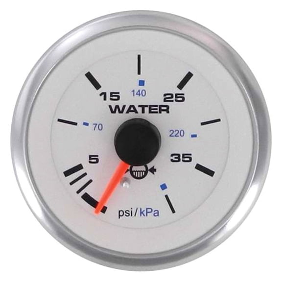Sierra 67657P Premier Pro Series - Voltmeters-12 and 24 Volt:Water Pressure Kit, O/B, White