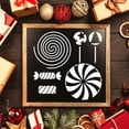 thumbnail image 4 of 6 Pcs Christmas Candy Drawing Stencil 11.8x11.8inch Merry Christmas Painting Template All Kinds of Sweets Various Candies Decoration Stencil, 4 of 7
