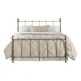thumbnail image 1 of Hawthorne Collections Traditional Metal Queen Panel Bed in Black Steel, 1 of 5