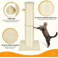thumbnail image 6 of Cat Scratching Post 32 Inch High, 5.5 Inch Large Diameter Natural Sisal Cat Scratch Post, Scratch-Resistant and Durable Tall Cat Scratcher for Indoor Cats, Protect Your Furniture, Beige, 6 of 7