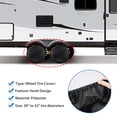 thumbnail image 4 of Outdoor Rv Tire Covers Set of 4, Travel Trailer Camper Truck SUV Motorhome Waterproof Wheel Cover, Sun Rain Snow Protector, Fit 30-32 Inch Tire Diameter, Black, 4 of 8