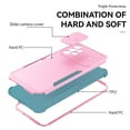 thumbnail image 2 of SaniMore for Samsung Galaxy A33 5G (6.4" 2021) Case, [Sliding Camera Window] Wireless Charging Shockproof Drop Resistant Hybird PC TPU Anti-slip Heavy Duty Protective Shell, Pink+Green, 2 of 7