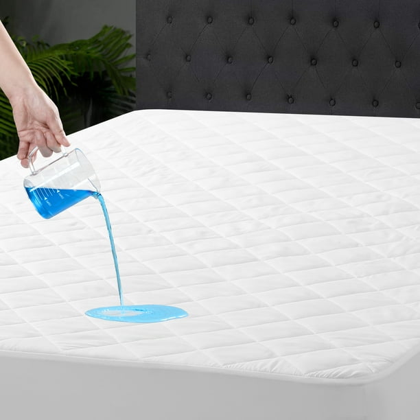 EDILLY Twin Size Waterproof Mattress Protector Pad Cover with Deep Pocket Quilted Fitted 8" 21