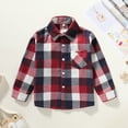 thumbnail image 2 of Tiny Cutey Kids Little Boys Girls Baby Long Sleeve Button Down Plaid Flannel Shirt Top Clothes for 18-24 Months, 2 of 7