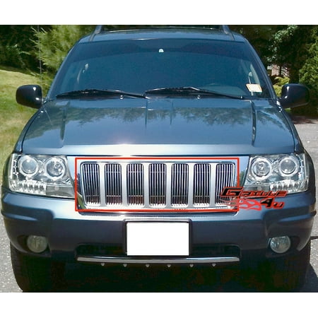 - Fits 99-04 Jeep Grand Cherokee Vertical Billet Grille Insert