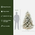 thumbnail image 2 of 6.5Ft Pre-Lit Mixed Snowy Branches Artificial Christmas Tree with Metal Stand, 2 of 8