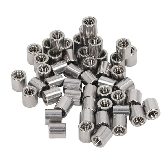 Round Connector Nut,50Pcs Coupling Nut Round Stainless Steel Coupling Nut Fastener Nut Innovative Solution