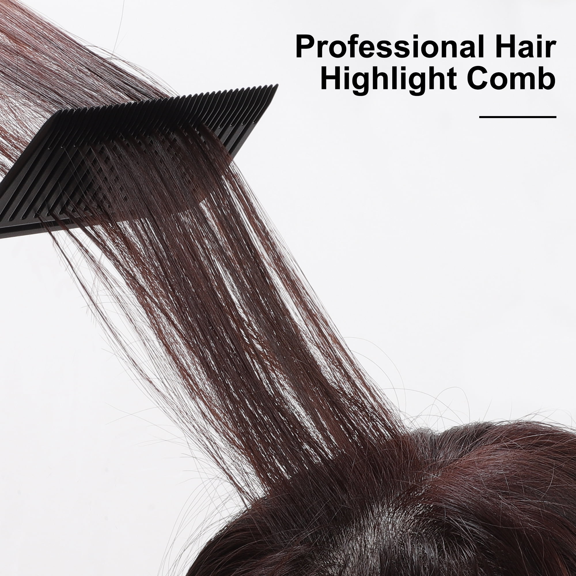 Unique Bargains 1 Pc Hair Highlighting Comb with Stainless Steel Rat Tail Black