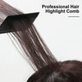 thumbnail image 2 of Unique Bargains Hair Highlighting Comb Professional Highlight Comb with Stainless Steel Rat Tail Baby Lights Highlighting Comb Practical Hair Highlighting Tools for Home and Salons Black, 2 of 7