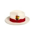 thumbnail image 2 of Two Toned Hat - Mens Dress White ~ Red Hats For Sale, 2 of 4
