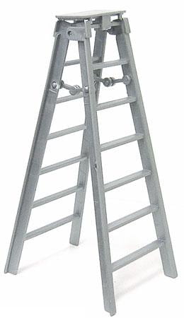 Wrestling Figure Accessories WWE 6" Silver Folding Ladder & Brown Table 
