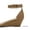 NUDE/PU, variant on Women Low Wedge Heel Sandals Open Toe Ankle Strap Buckle Lady Work Casual Shoes SILVER/PLAID Size 8