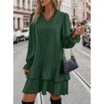 thumbnail image 6 of Women's Floral Print Dress with Flare Sleeves and Ruffle Hem for Fall Daily Wear, 6 of 6