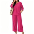 thumbnail image 3 of 2 Piece Lounge Sets for Women 3/4 Sleeve Matching Sets Fall Spring Vacation Travel Outfits Fashion Clothing, 3 of 5