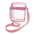 thumbnail image 1 of Bolso bandolera transparente para hombre y mujer, bolso de hombro transparente, bolso de mano para festivales. rosa grande, 1 of 8