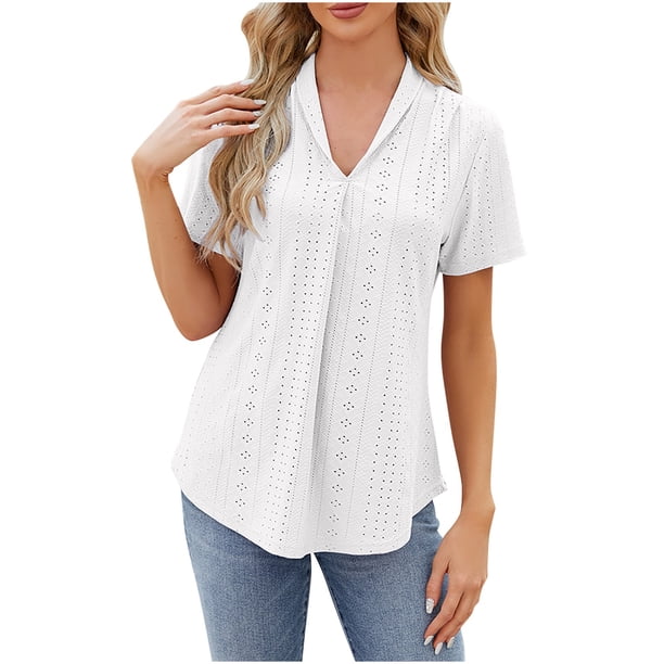 Fiudx Ofertas Flash Del Día Solo En Línea Blusa de Manga Corta con Estampado de Moda para Mujer, Camiseta Divertida con Cuello Redondo, Camiseta Sin Mangas