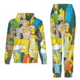 thumbnail image 2 of Simpsons Sweatshirt & Sweatpants Tracksuit Sets Printed Casual Pullover Hoodie & Pants Set L, 2 of 9