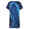 thumbnail image 5 of Blue Starry Lion Women Nightgown Sleepwear Short Sleeves For Vacations Travels Nightgowns Women's Pajamas, 5 of 7