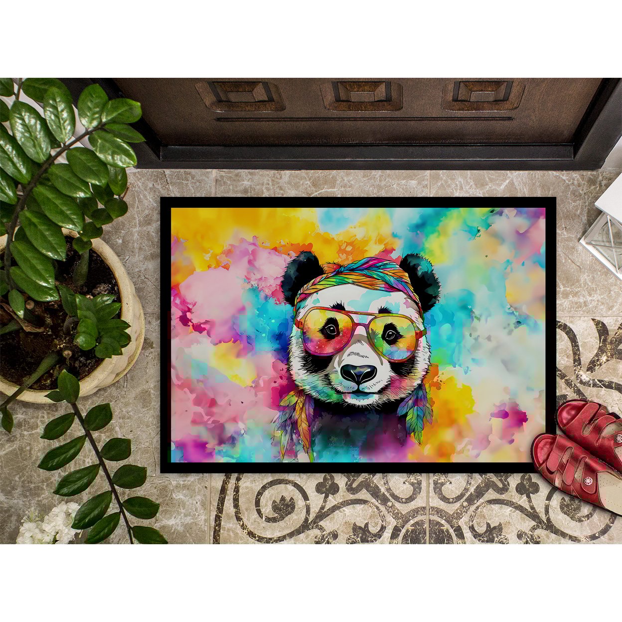 thumbnail image 3 of Hippie Animal Panda Doormat, 3 of 5