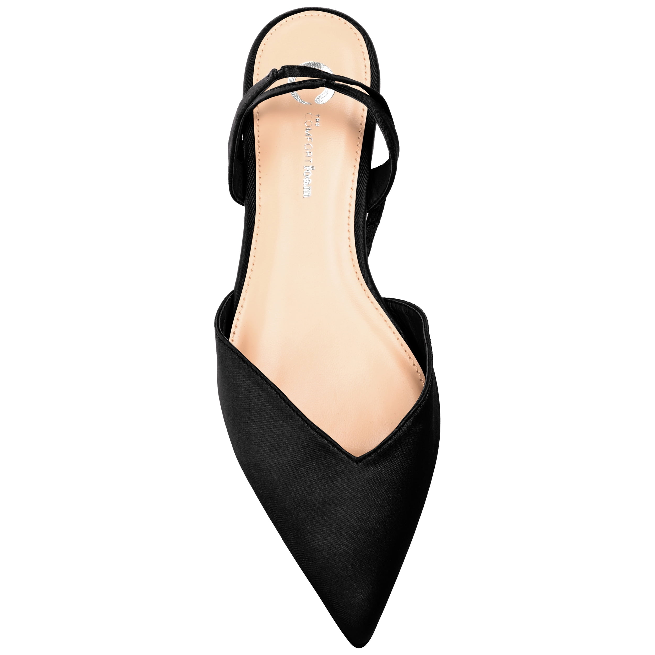 Journee Womens Theia Tie Up Pointed Toe Ballet Flats