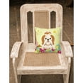 thumbnail image 2 of Caroline's Treasures BB6087PW1818 Easter Eggs Shih Tzu Red White Fabric Decorative Pillow , 18H x18W, multicolor, 2 of 2