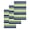 Navy Green, variant on Orange Navy Blue Striped Kitchen Dish Towels for Drying Dishes Set of 2, Gradient Horizontal Lines Waffle Weave Microfiber Hand Tea Bathroom Towels Quick Dry & Absorbent Towel 12x12