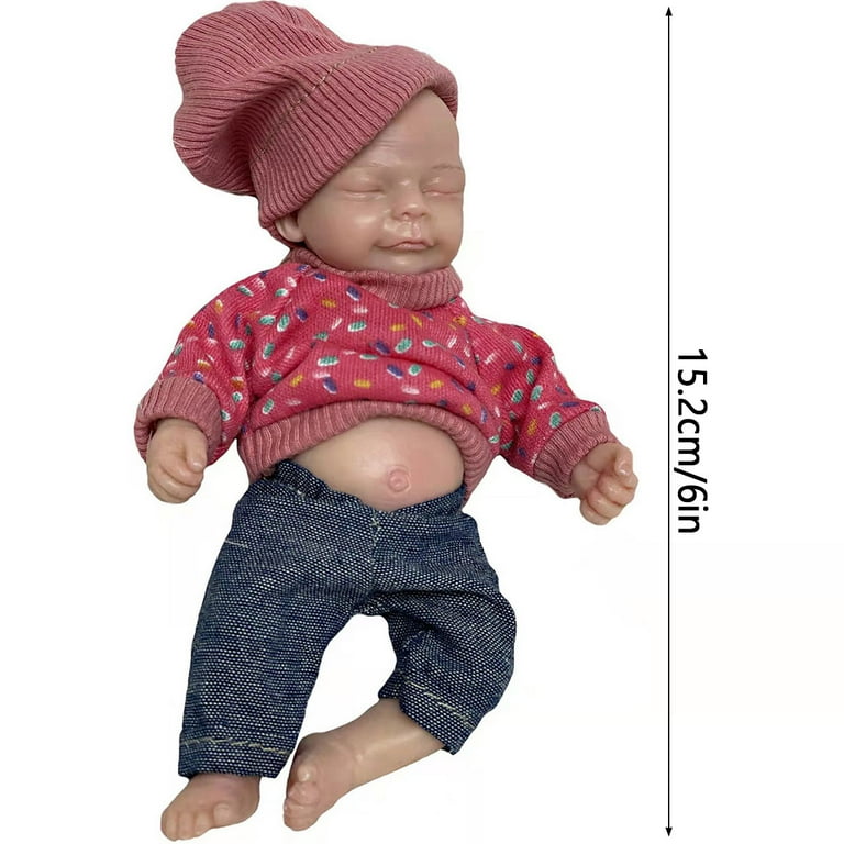 LOVE DOCK Lifelike Reborn Baby Dolls Girl 6 Inch Full Vinyl Body