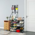 thumbnail image 2 of Shoe Rack 5 Tier Shoe Organizer Shoe Storage, Shoe Rack Organizer Free Standing Shoe Storage Organizer Shoe Holder Space Saving Shoe Shelf Shoe Stand Large Tall Shoe Tower for Entryway Hallway Closet, 2 of 6