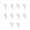 White, variant on OFFIGAM 10Pcs Gingerbread Hanging Decorations White Plastic Decor