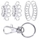 thumbnail image 2 of Cateissary 25 piezas llaveros llavero DIY accesorio fuerte círculo en blanco práctico resistencia a la corrosión regalos de cumpleaños Almacenamiento y organización del hogar plata, 2 of 6