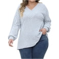 thumbnail image 1 of RXIRUCGD Chandail Décontracté Mode pour Femmes Col Rond à Manches Longues, Gris, Taille : 3TG, 1 of 3