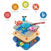 Hape: Cogworks Experimental Playset - Stem Engineering Toy, Changing Robot Boards, Moving Parts-Pins-Gears, Physics & Scientific Learning, Child Age 3+