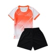 thumbnail image 3 of IEFIEL Kids Boys Quick-Dry Sports Suit Tracksuit Toddlers T-Shirt with Shorts Set Teens Football Basketball Training Outfit White-A S, 3 of 7
