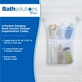thumbnail image 2 of Kenney®4-Pocket Hanging Mesh Suction Shower Organization Caddy, White, 2 of 5