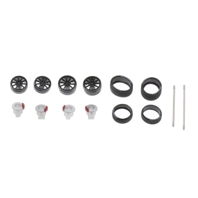 Neumático de goma modelo a escala 4 Pack 1:64 para vehículos Negro perfke 1 64 Neumático de rueda de goma para automóvil