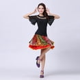 thumbnail image 2 of Traje de Práctica de Baile Cuadrado Soledad Danza Moderna de Baile de Salón Negro XXL Vestido de Baile Latino, 2 of 10